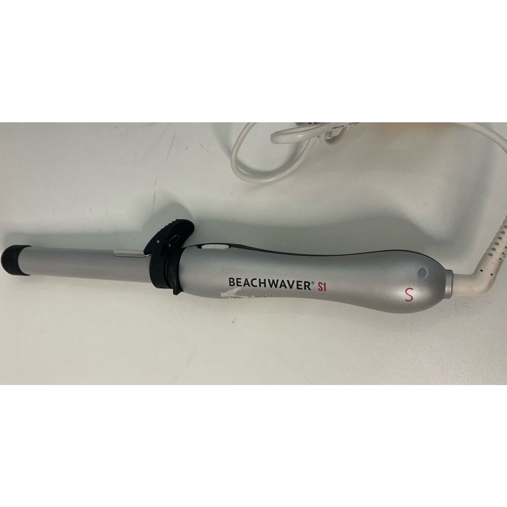 Beachwaver  S1 Rotating Hair Curling Iron 1" Barrel White TESTED